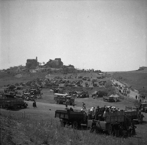 Pellegrinaggio al Divino Amore in una foto d'epoca