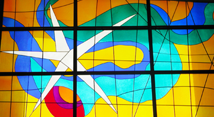 Vetrata artistica del Nuovo Santuario della Madonna del Divino Amore