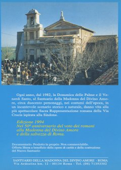 Pubblicazione video sulla Sacra rappresentazione della Via Crucis - retro