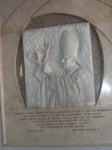 Ricordo della prima visita di Giovanni Paolo II al Santuario del Vivino Amore