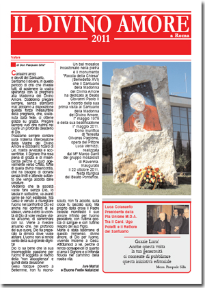 Scarica il tabloid IL DIVINO AMORE A ROMA 2011 in formato pdf Scarica il tabloid IL DIVINO AMORE A ROMA 2011 in formato pdf
